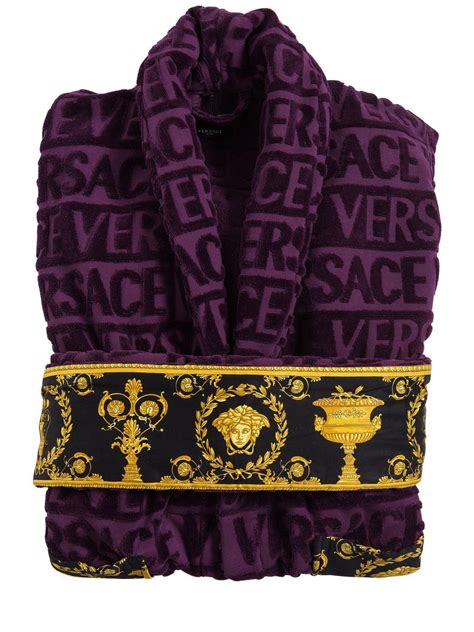 purple versace robe|multi color versace robe.